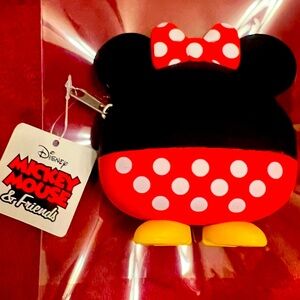 NEW Disney Minnie Mouse & Friends Silicon  Purse Zip Up  Disney Characters